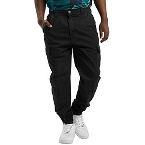 Urban Classics Heren Tapered Double Cargo Pants vrijetijdsbroek, zwart, 42W