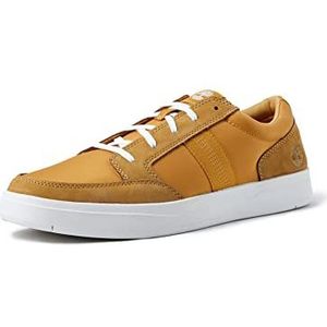 Timberland Heren Davis Square Fabric and Lederen Oxford Basic Sneaker, Wheat Nubuck, 49 EU