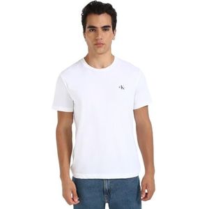 Calvin Klein Jeans Heren 2-pack MONOLOGO T-Shirt J30J320199 S/S T-Shirt, Blauw (India Ink/Bright White), XXL, Blauw (India Ink/Helder Wit), XXL