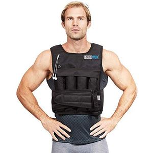 RUNmax rf20nop Run Fast 12LB-140LBS Gewogen Vest (zonder schoudervullingen, 20 lbs), Zwart