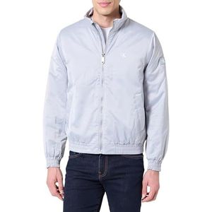 Calvin Klein Jeans Heren LS PADDED HARRINGTON JACKET LV04RC516G jassen, grijs (grijs marmer), S, Grijs (Grijs Marmer), S