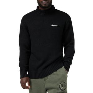 Champion Rochester 1919 Eco Future - Gerecycled Knitted Winter Edition Sweatshirt met hoge hals, zwart, XS FW23, Nero, XS