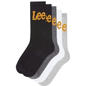 Lee Unisex sport zwart/wit/grijs | Heren en vrouwen Wicking Ademende Casual Walking Athletic Sock, Zwarten/HoutskoolMarl/Wit/Grijs Marl, 43_46