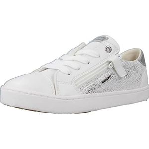 Geox J Kilwi Girl Sneakers voor meisjes, off-white, 35 EU