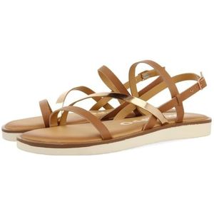 Gioseppo 72050 Sandalen - Leer - Zwart - Verstelbare Sluiting - Gewatteerde Binnenzool
