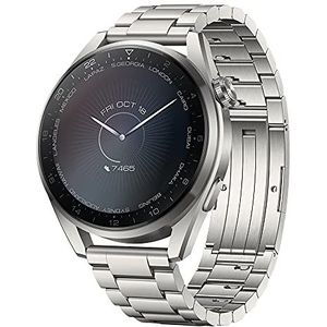 HUAWEI Watch 3 Pro 4G Smartwatch, 1,43 inch AMOLED-display, eSIM telefoon, 5 dagen batterijduur, 24/7 SpO2 & hartslagmeting, GPS, 5ATM, 30 maanden garantie, roestvrij stalen armband