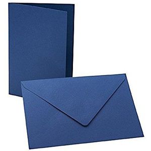Lenzpaper 40-12 vouwkaartenset van geribbeld karton, blauw