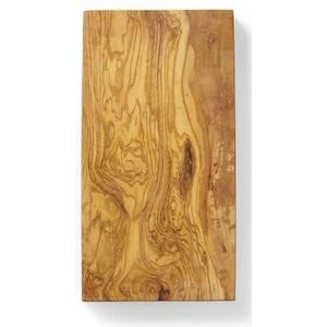 HENDI Tapasplank, serveerplank, gemaakt van olijfhout, houten plank, ontbijtplank, steakplank, kaasplank, keukenplank, snijplank, rechthoekig, ca. 350x180x(H)18mm