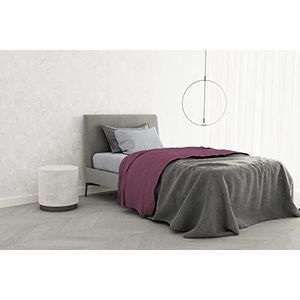 Italian Bed Linen Beddengoedset van 100% katoen, TRENDY CHIC, eenpersoonsbed, Vinaceo