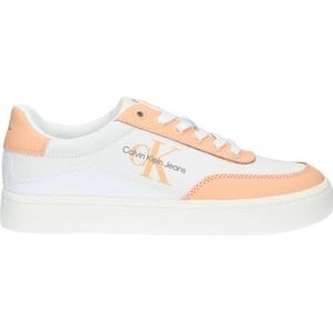 Calvin Klein Jeans Klassieke Cupsole Low Lace LTH Ml Sneaker voor dames, Helder wit abrikozenijs, 39.5 EU