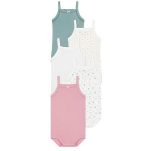 Petit Bateau Rompertjes voor babymeisjes, verpakking van 5 stuks, variant 1, 3 Maanden