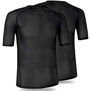GripGrab Ultralight korte mouwen 1- en 2-delig cool mesh fietsonderhemd heren zomer wielersport functioneel shirt kort