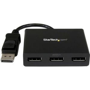 StarTech.com 3-Port DisplayPort 1.2 Splitter, DisplayPort naar 3x DP Multi-Monitor Adapter, Dual 4K 30Hz en 1080p 60Hz Computer MST Hub - Enkel Windows (MSTDP123DP)