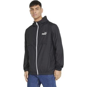 PUMA Heren Essentials Solid Windbreaker-jacks, Zwart, Large