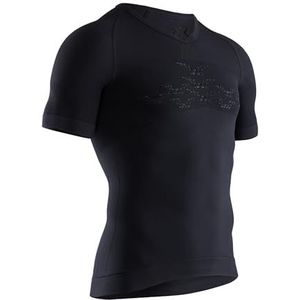 X-Bionic® Energizer 4.0 V-hals Korte Mouw Heren Sport T-Shirt Zwart S, Opaal Zwart/Arctic Wit, S