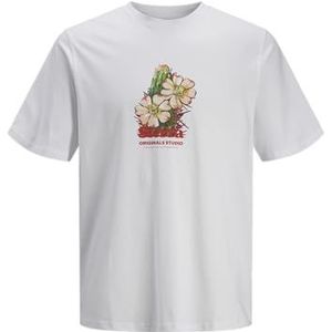Jack & Jones Jorvermont Nature Front Tee Ss Crew Neck, wit (bright white), L