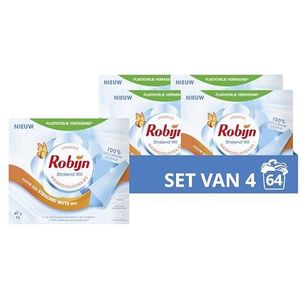 Robijn Classics Stralend Wit Wasmiddeldoekjes, voor lichte en witte was - Kwartaalbox
