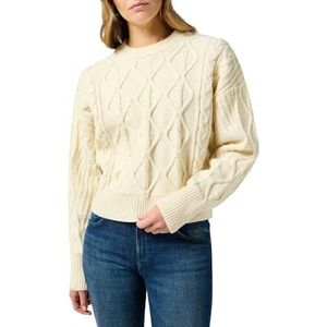 Wrangler - Cable Knit Sweater - Worn White - Dames