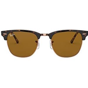 Ray-Ban Zonnebril, Gerimpeld blauw op bruin, 49