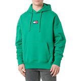 Tommy Jeans - Biologisch Katoenen Hoodie - Groen - Heren - Sweatvesten