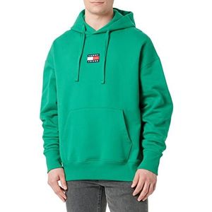 Tommy Jeans - Biologisch Katoenen Hoodie - Groen - Heren - Sweatvesten