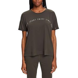 ESPRIT Sports RCS-Ts Ed yoga-shirt voor dames, khaki (dark khaki), XS