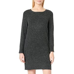 ONLY Petite Vrouwen ONLRICA Life L/S O-Neck Jurk KNT FN PTT Jurk, Zwart/Detail:W. Melange, S, zwart/detail: w. melange, S