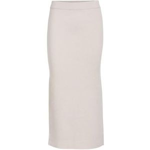 Object Gebreide maxi-rok voor dames, Zilvergrijs, L