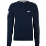 BOSS Trainingspak voor heren, regular fit, sweatshirt van katoenmix met geborduurd logo, Dark Blue403, L