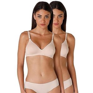 Lovable BH strijkloos Cotton Line dames x2, skin, 75C, nude, 75C