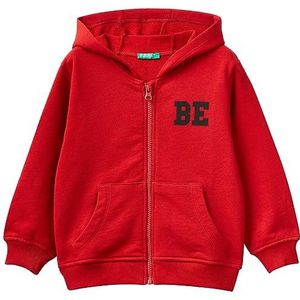 United Colors of Benetton Sweatshirt met capuchon voor kinderen en jongens, Rood 0 V3, 2 jaar