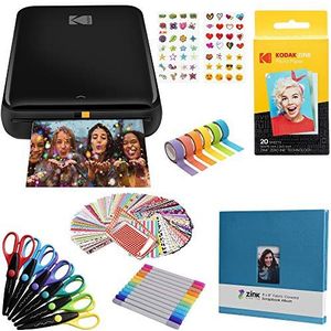 KODAK Stap Instant Printer Bluetooth/NFC draadloze fotoprinter met ZINK-technologie (Zwart) Plakboek Kit