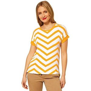 Street One Dames 317580 T-Shirt, Sunset Yellow, 34