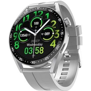 PRENDELUZ Smartwatch, zilver, touchscreen, personaliseerbaar, multifunctioneel, spraakassistent
