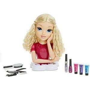 Moxie Girlz Magic Hair Makeover 4-in-1 Styling Hoofd - AVERY - Blonde Paspop - Inclusief Kleur Streep, Glitter Toverstok, Borstel, & Nagellak - Pop met Torso & Armen - Voor Kinderen vanaf 5+