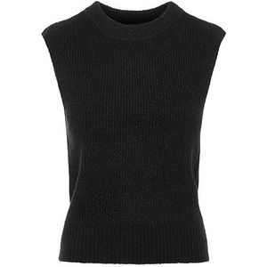 PIECES Dames Pcellen O-hals Knit Vest Noos Bc Pullover, zwart, M