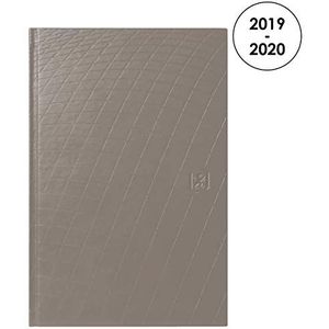 Oxford Textura 2019-2020 Augustus tot Augustus Dagboek 1 Week op 2 pagina's Formaat 10 x 15 Grijs