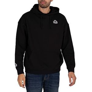 Kappa Authentieke Tally Hoodie voor heren, grote maat, zwart