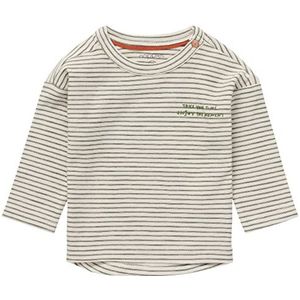 Noppies Baby Baby-jongens jongens T-shirt Jellum lange mouwen gestreept T-shirt, wit Swan-P958, 50