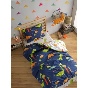 Nuit Des Rêves Dark Blue Single Quilt Cover Set (135 x 200 cm), 65% katoen/35% polyester, machinewasbaar, 120 draden count, envelop en knoopsluiting, elegant design