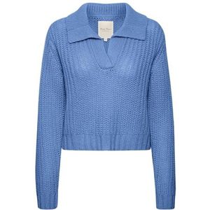 Part Two LieliPW Damestrui, regular fit, lange mouwen, Parijsblauw, L