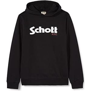 Schott Swhoodboy capuchontrui voor kinderen en jongeren, Zwart (zwart), 14 jaar