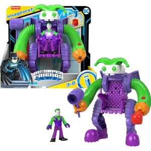 Imaginext Fisher-Price Imaginext DC Super Friends Joker Robot slagfiguur met speelgoed met licht projectiel speer speelgoed + 3 jaar (Mattel HGX80)