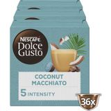 Nescafé Dolce Gusto capsules Coconut Macchiato Vegan - 36 koffiecups - geschikt voor 36 koppen koffie - Dolce Gusto cups