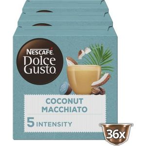 Nescafé Dolce Gusto capsules Coconut Macchiato Vegan - 36 koffiecups - geschikt voor 36 koppen koffie - Dolce Gusto cups