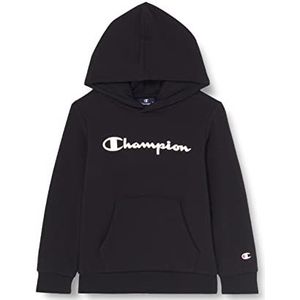 Champion Legacy American Classics-Ultra Light Powerblend Fleece Logo Sweatshirt met capuchon voor kinderen en jongens, Zwart, 3-4 jaar