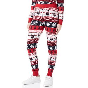 Bestseller A/S Onlxmas Reindeer Mw Pant Box KNT Gebreide leggings voor dames, Chili Peper/Patroon: cd/Night Sky, XL