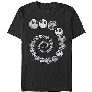 Disney Classics Nightmare Before Christmas - Jack Emotions Spiral Unisex Crew neck T-Shirt Black XL