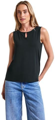 Street One - Jersey Top - Zwart - Viscosemix