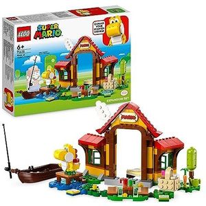 LEGO Super Mario Uitbreidingsset: Picknick bij Mario's huis, Bouwbaar Speelgoed met Gele Yoshi Figuur, te combineren met een Startset, Cadeau voor Kinderen, Jongens, Meisjes vanaf 6 Jaar 71422